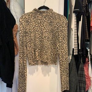 Urban Outfitters cheetah print mock neck